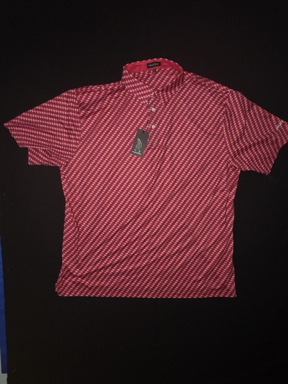 Haven Golf Co Polo Shirt Mens 3XL The Don Red White 45/47 Performance Trump NWT